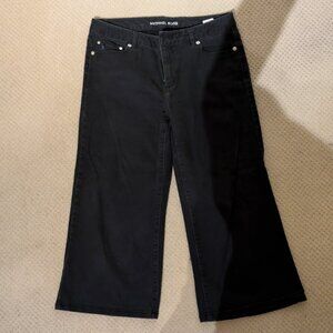 Michael Kors Crop Wide Leg Black Denim